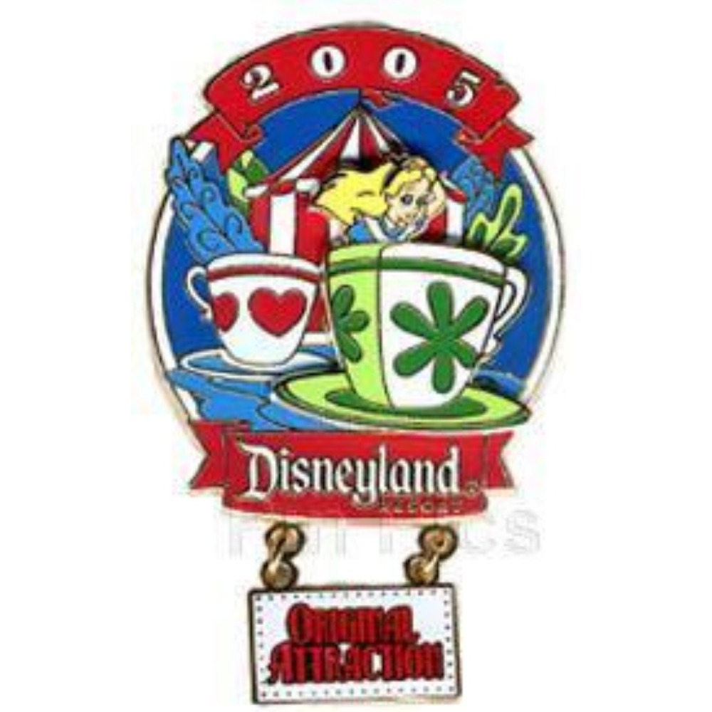 Disney Pin Alice in Wonderland Original Attraction 05 Mad Tea Party DLR LE 39568